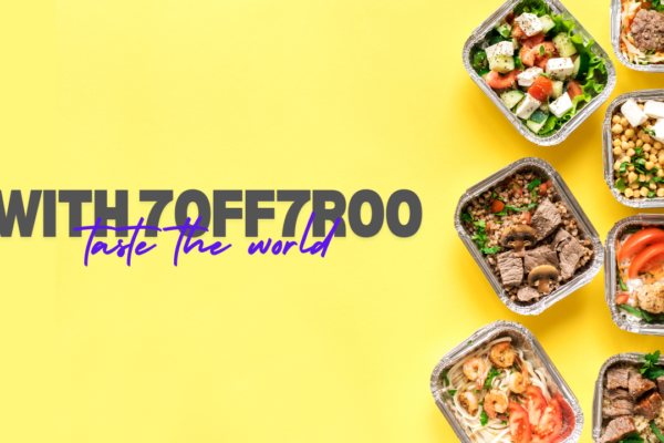 eliveroo 7off7roo discount code, showcasing a delicious meal and savings
