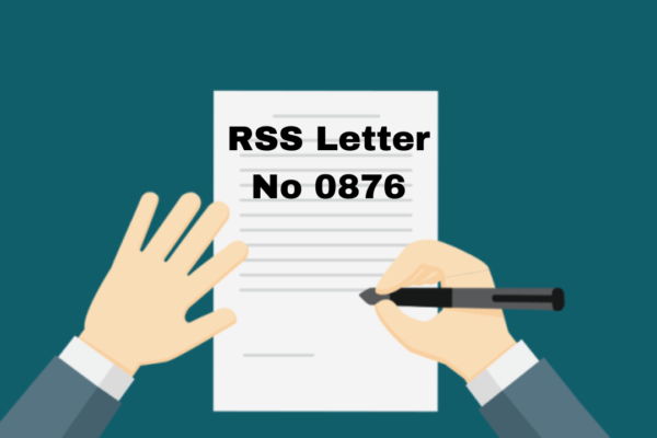 RSS Letter No 0876